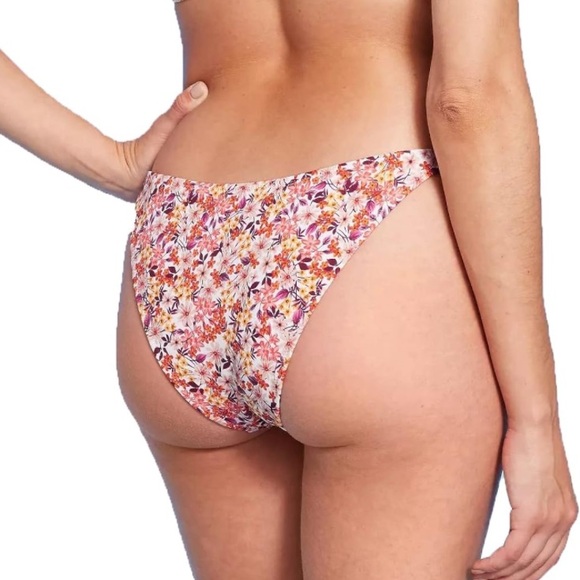 Shade & Shore Extra Cheeky Floral Bikini Bottom New - Picture 2 of 2